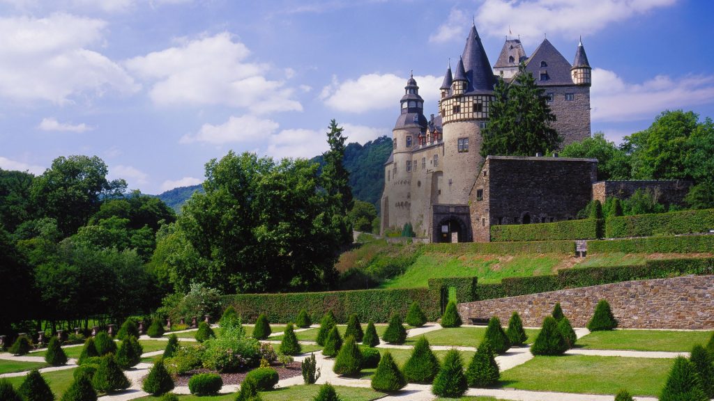 Medieval Bürresheim Castle near Mayen, Rhineland-Palatinate, Germany