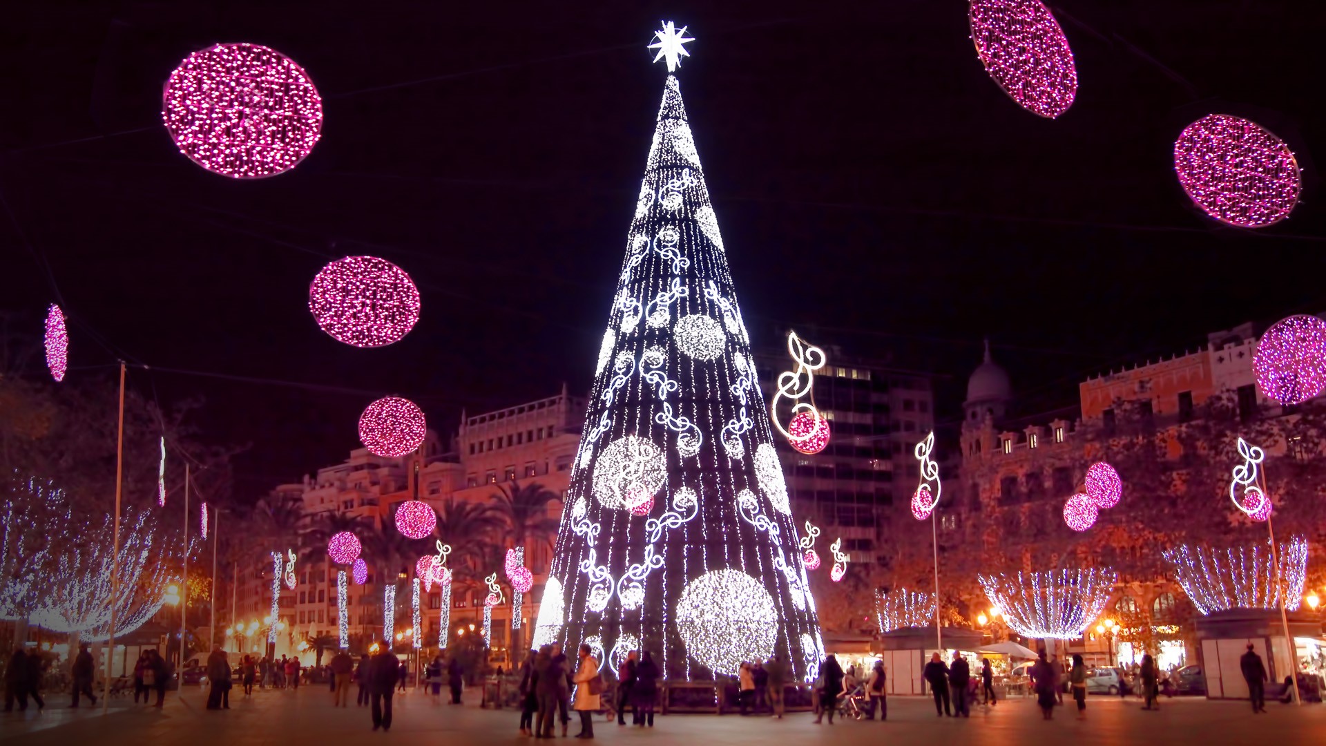 Christmas decoration and illumination in Valencia, Spain | Windows ...