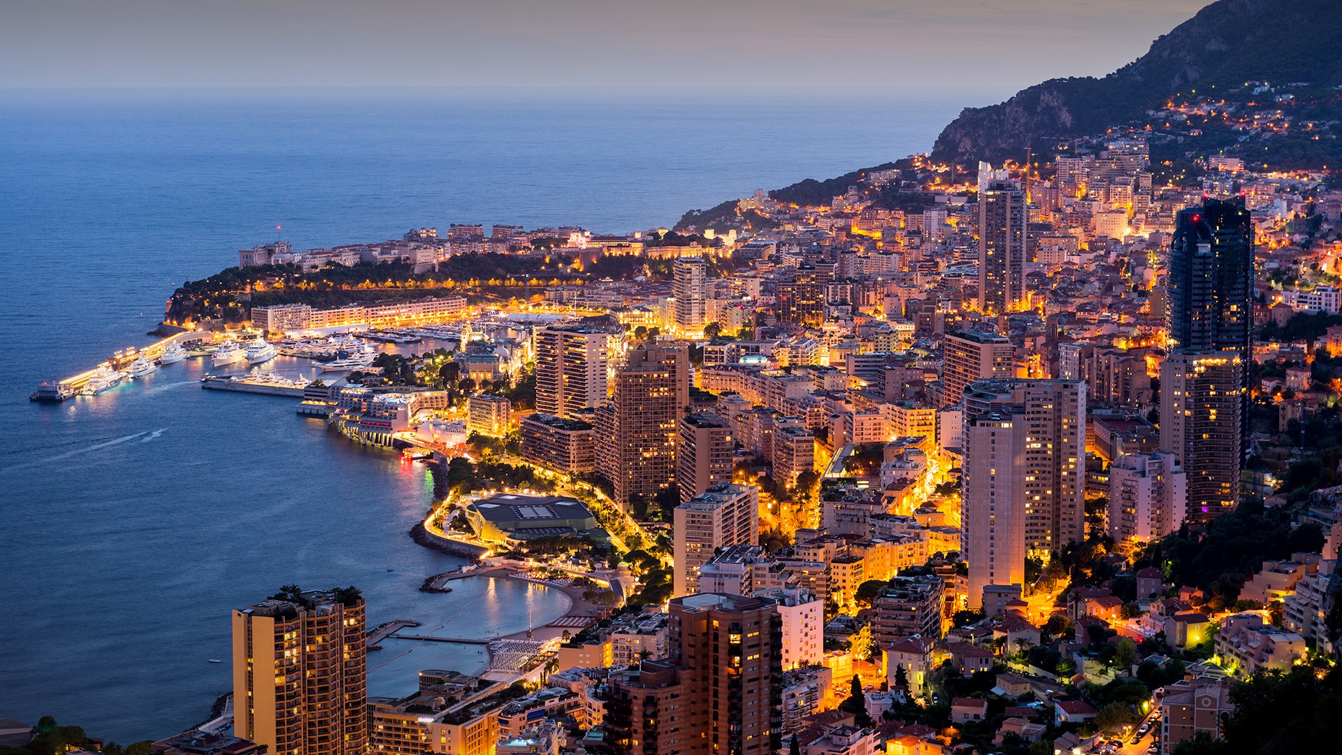 Monaco harbour at twilight, Monte Carlo | Windows Spotlight Images