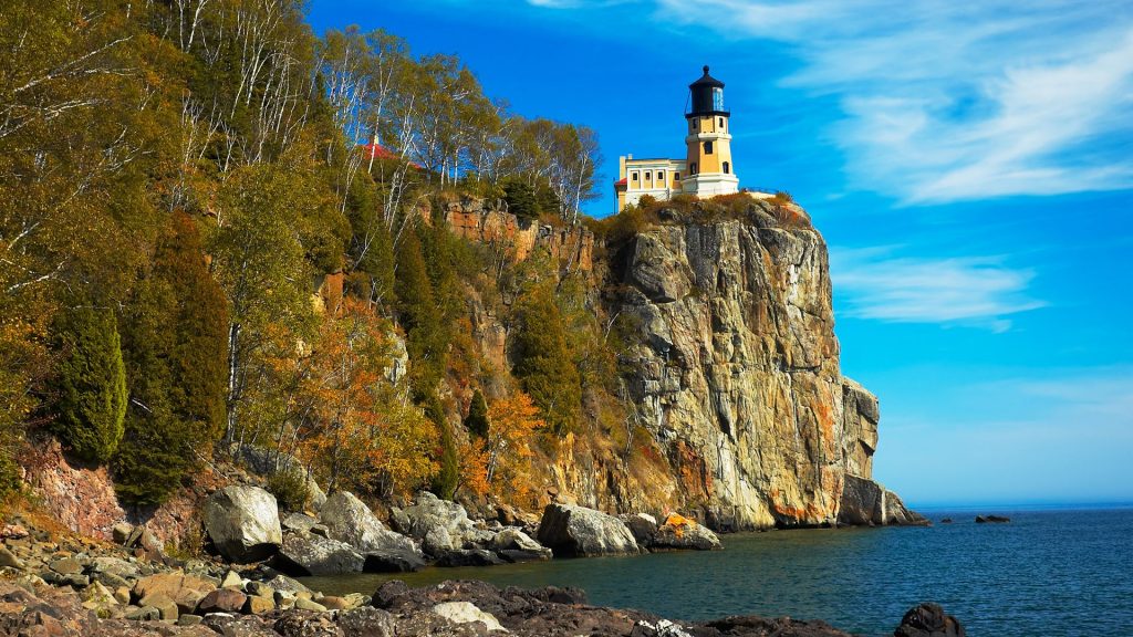 Split Rock Lighthouse on Lake Superior North Shore, Lake County, Minnesota, USA