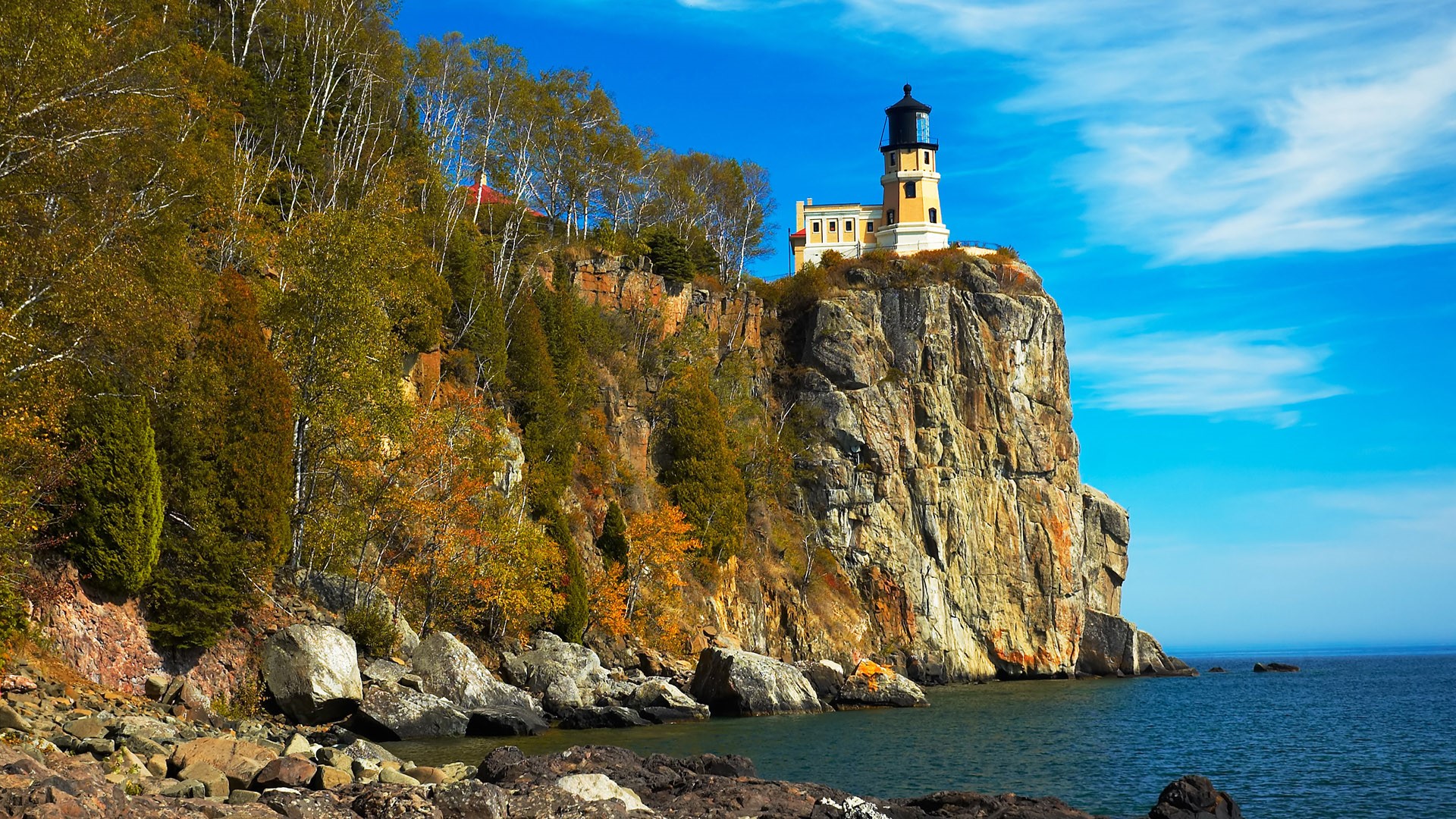 Split Rock Lighthouse On Lake Superior North Shore Lake County