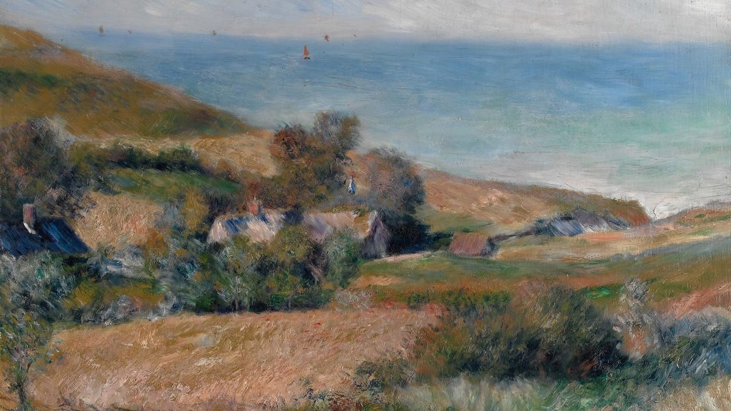 View of the seacoast near Wargemont in Normandy, France, 1880, Auguste Renoir