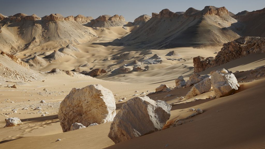 Landscape at the Old Caravan Route near Dakhla Oasis, Libyan Desert, Sahara, Egypt