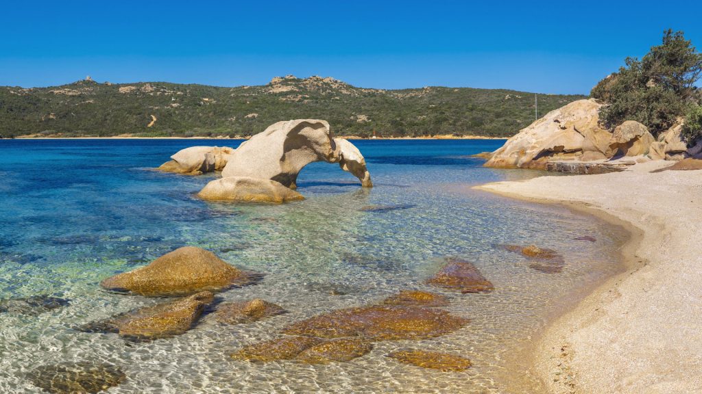 Rocks at Capriccioli beach, Arzachena, Costa Smeralda, Sardinia, Italy