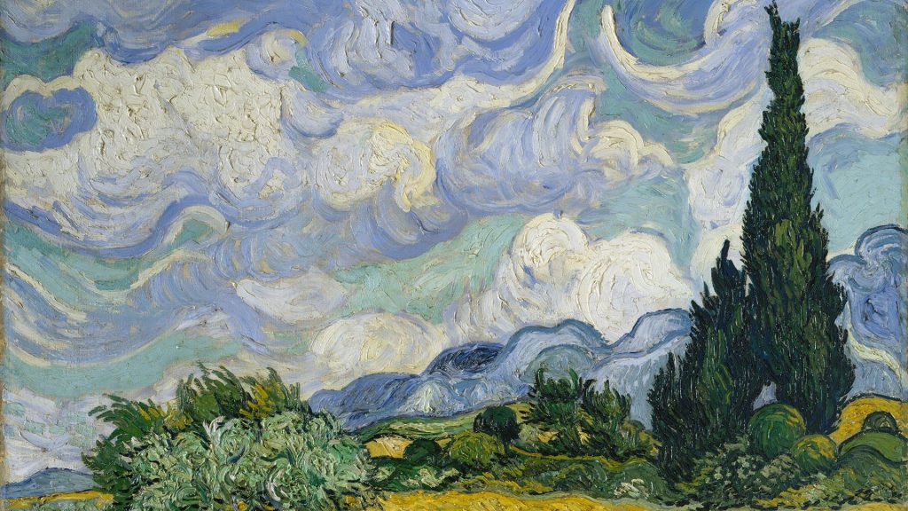 Wheat Field with Cypresses, 1889, painting by Vincent van Gogh