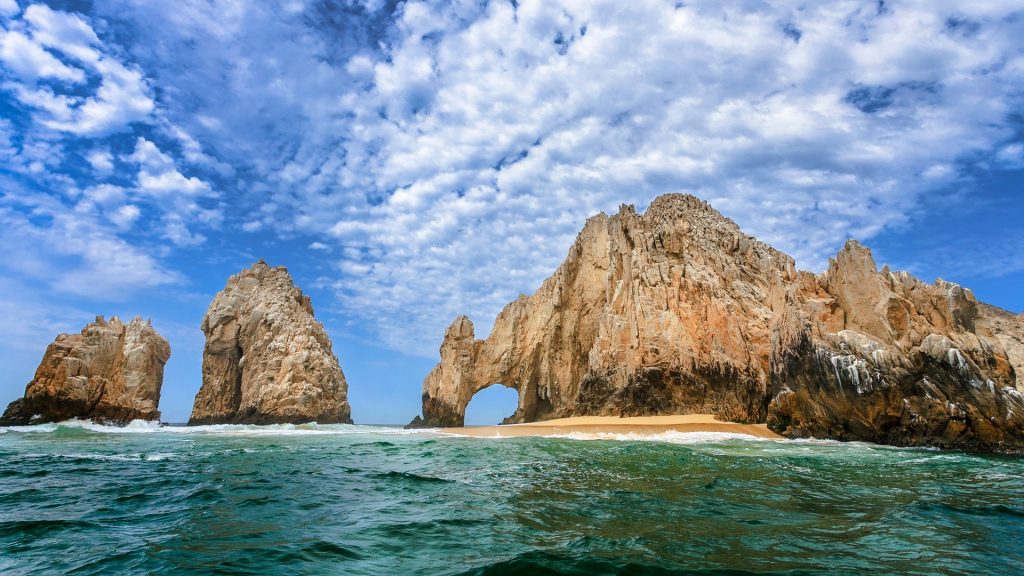 A view of El Arco from a water taxi in Cabo San Lucas, Mexico