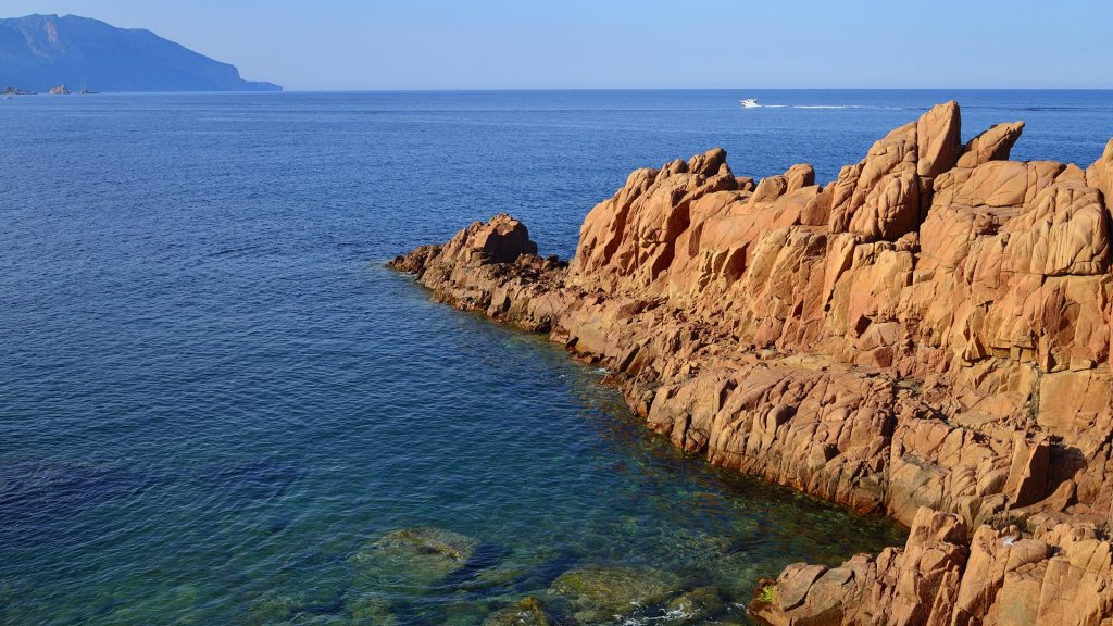The red porphyry rocks of Arbatax, Tortoli, Province of Ogliastra, Sardinia, Italy