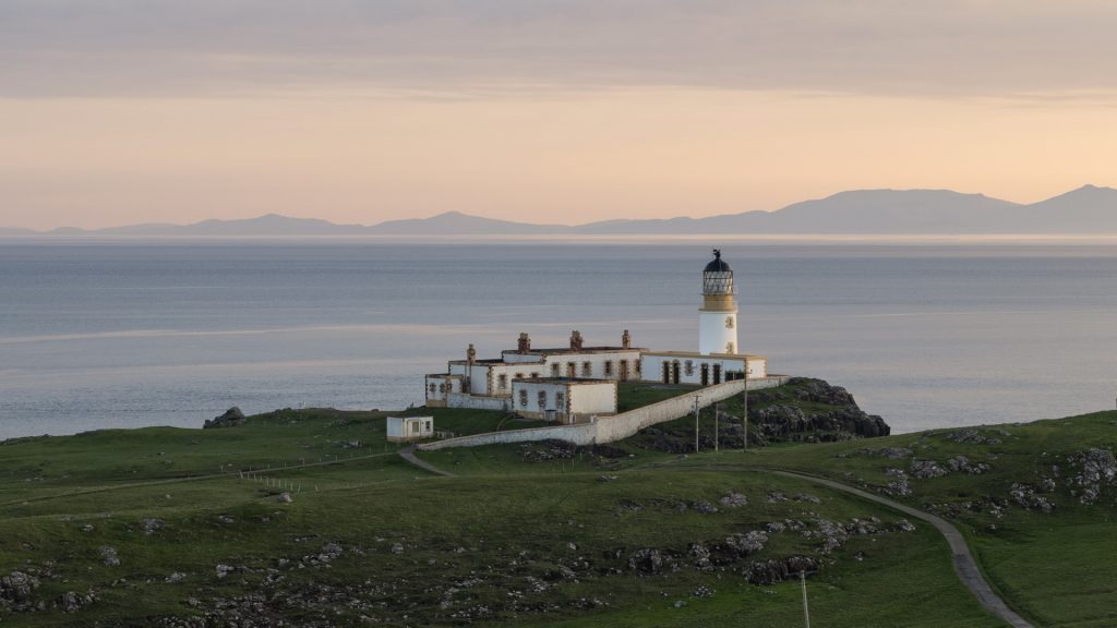 Neist Point Lighthouse on the Isle of Skye, Scotland, UK