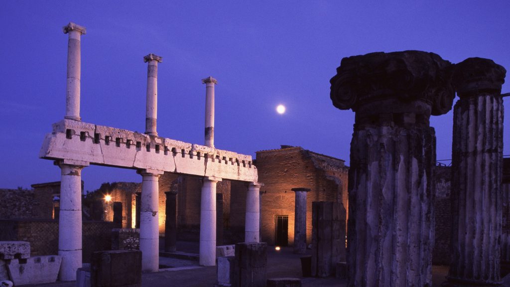 The Forum of Pompeii, Pompei archaeological site, Napoli, Campania, Italy