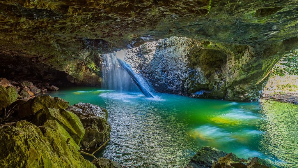 The cave of Natural Bridge, Springbrook National Park, Queensland, Australia
