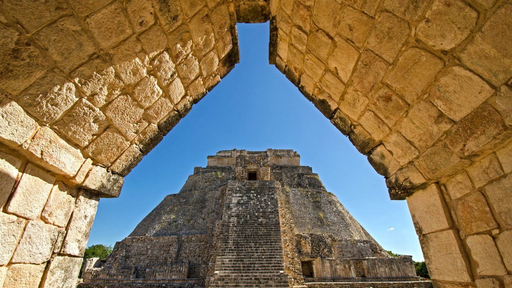Pyramid of the Magician, Pre-Hispanic Town of Uxmal, Mérida, Yucatán, Mexico