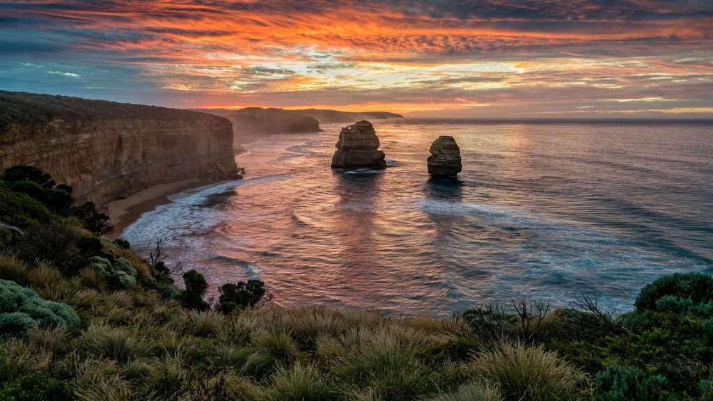 Gog and Magog Rock Formations along the Great Ocean Road, Melbourne, Victoria, Australia