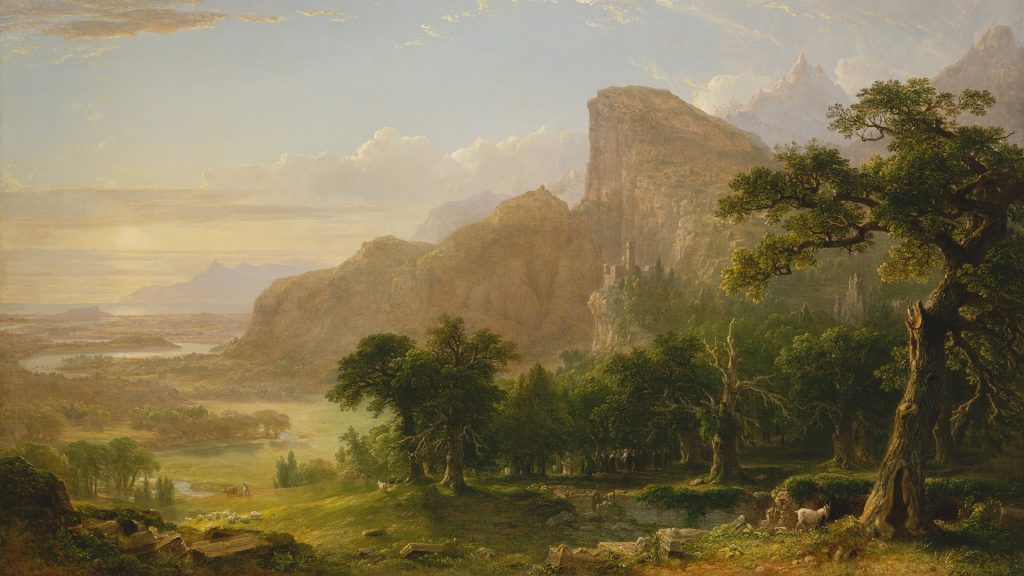 Landscape - Scene from "Thanatopsis" - painting by Asher Brown Durand, 1850