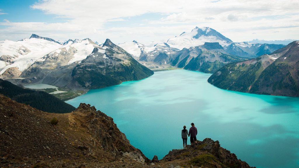 Stunning hike, view of lake in Garibaldi Provincial Park, British Columbia, Canada