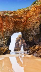 Playa de las Catedrales, Cathedrals beach in Ribadeo, province of Lugo ...