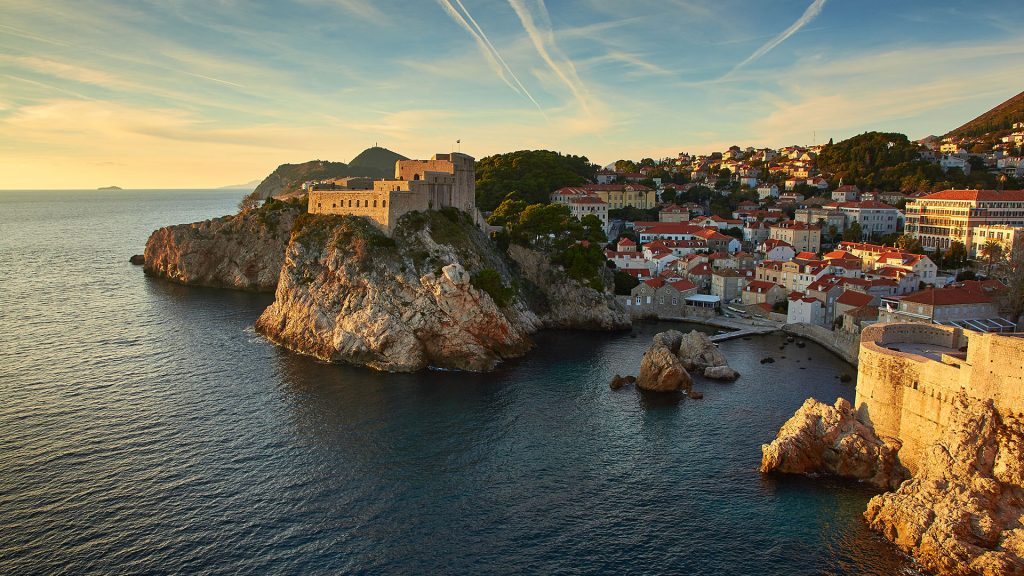View from the city wall towards Fort Lovrijenac, Dubrovnik, Croatia
