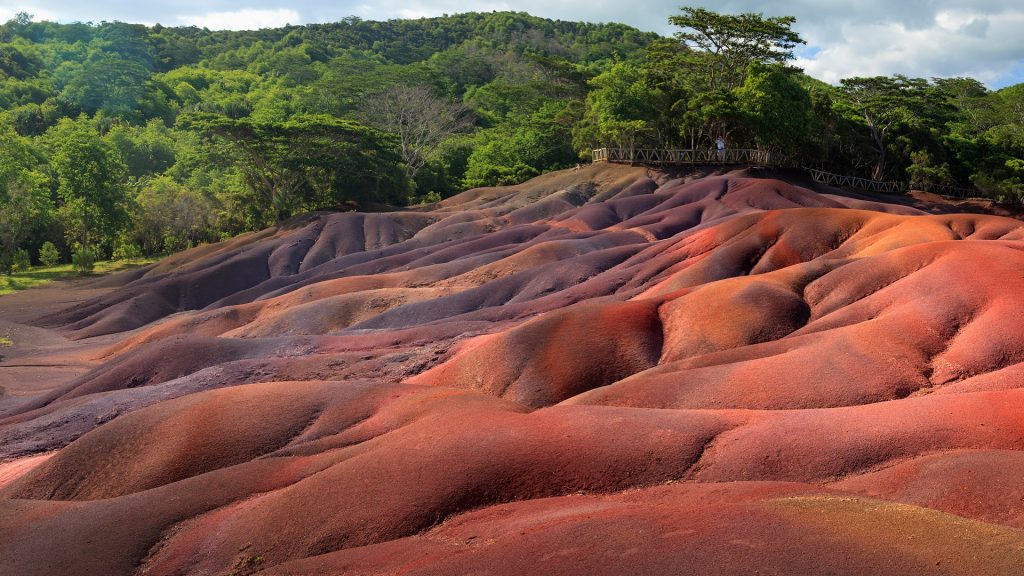 Seven Coloured Earth in the Chamarel plain of the Rivière Noire District, Mauritius island
