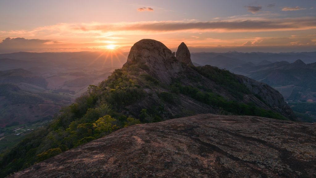 Sunset in Pedra dos Três Pontões, Pontões Capixabas, Afonso Cláudio, Espírito Santo, Brazil