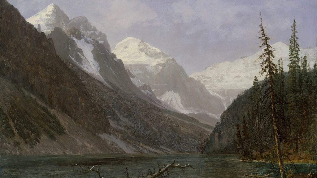 Canadian Rockies (Lake Louise), painting by Albert Bierstadt