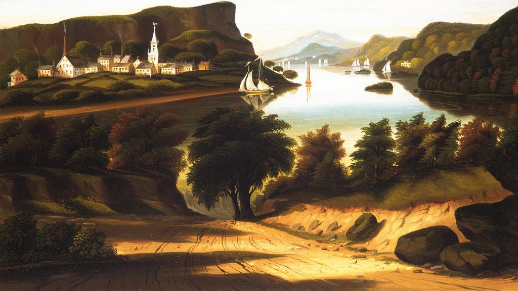 Lake George and the Village of Caldwell, painting by Thomas Chambers