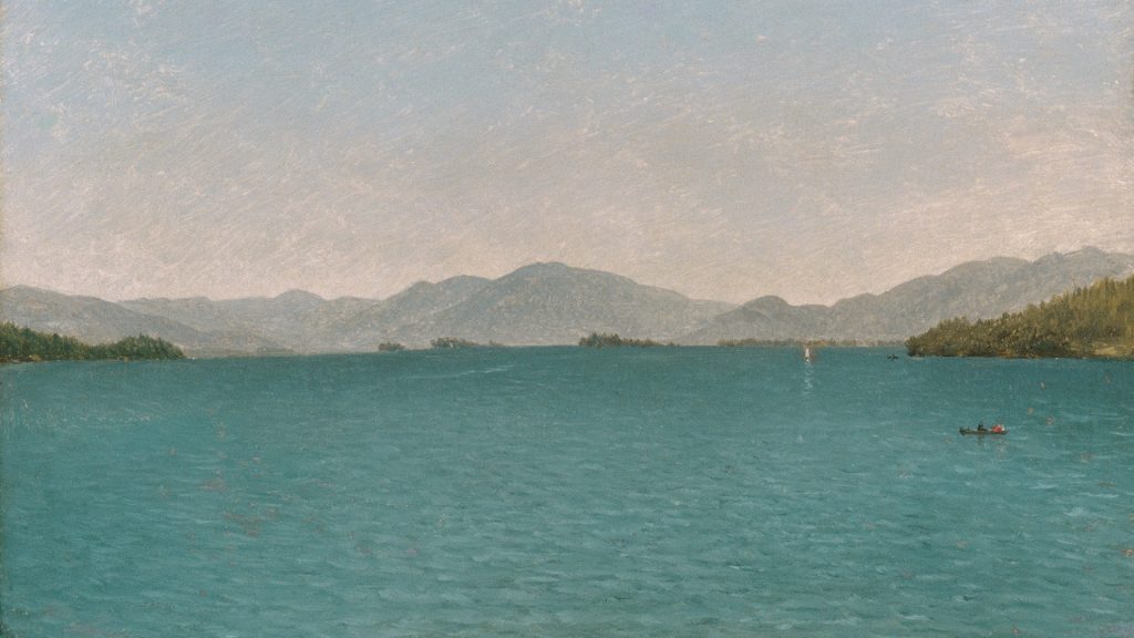 Lake George, Free Study, oil on canvas painting by John Frederick Kensett, 1872