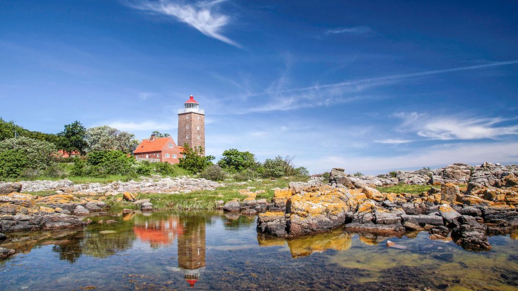 Lighthouse of Svaneke in Bornholm, Denmark