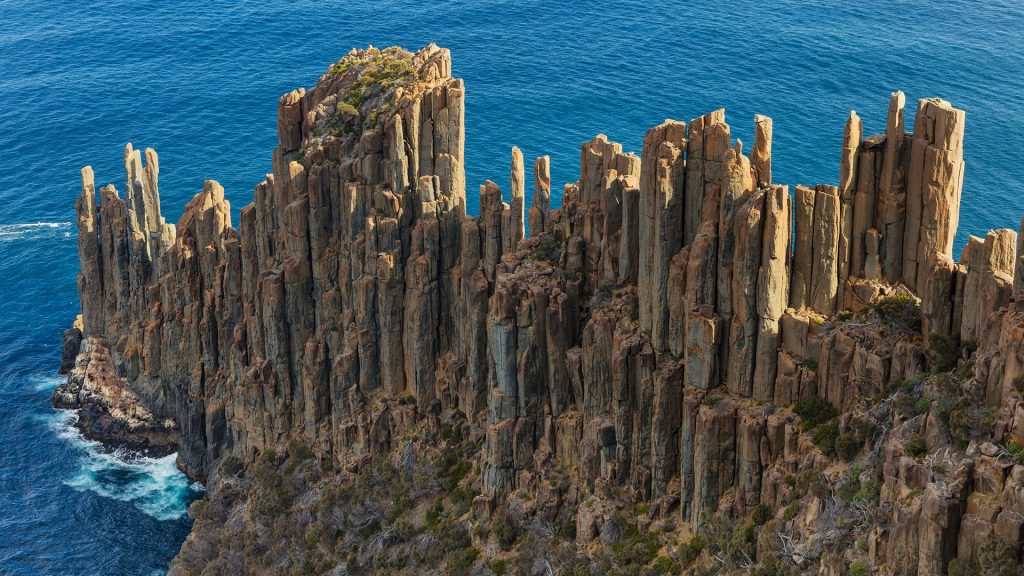 Cape Raoul in Indian ocean, Tasman National Park, Tasmania, Australia