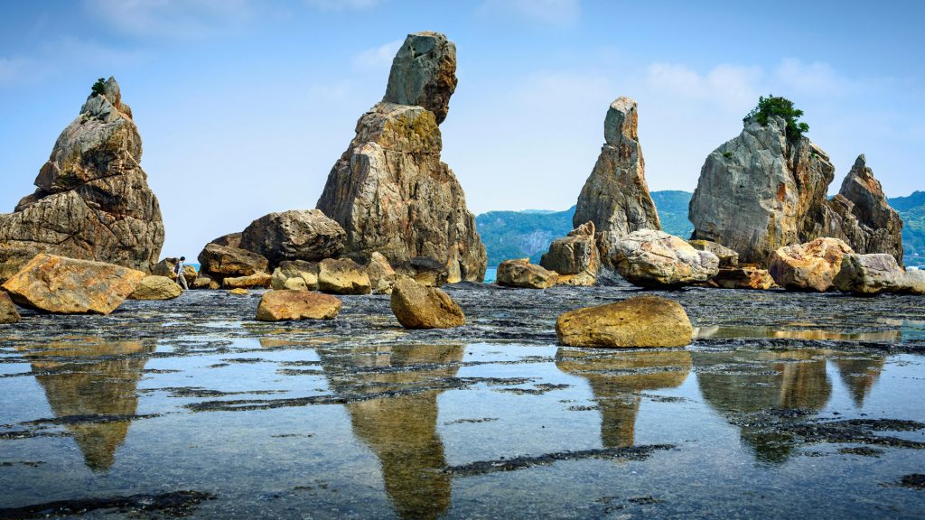 Coastline at Hashi-gui-iwa rocks, Yoshino-Kumano National Park, Kushimoto, Wakayama, Japan