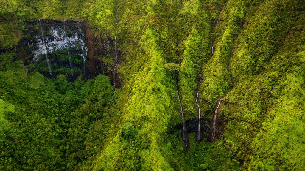 Mount Waialeale known as the wettest spot on Earth, Kauai, Hawaii, USA
