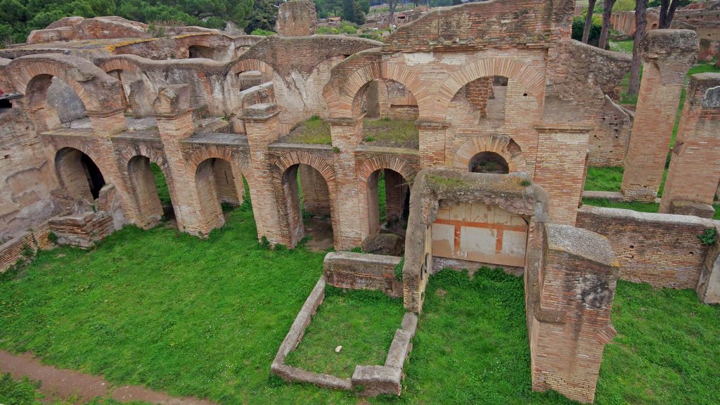 Roman ruins in Ostia Antica, near Rome, Italy