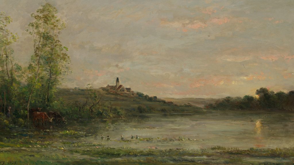 The Seine: Morning, painting by Charles-François Daubigny, 1874