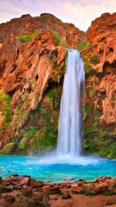 Havasu Falls at sunrise, Grand Canyon, Arizona, USA | Windows Spotlight ...