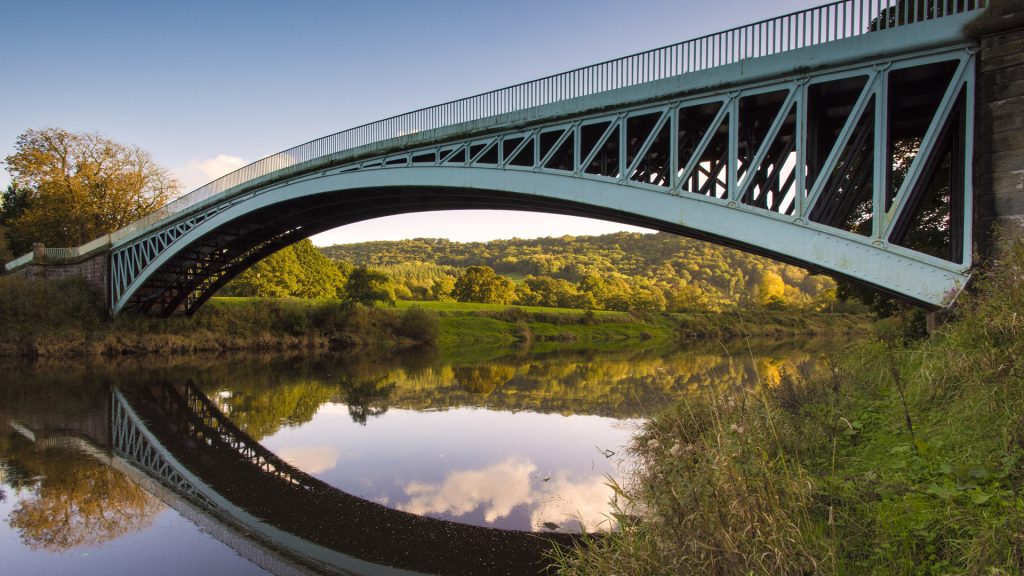 Bigsweir bridge on the river Wye near Monmouth, Monmouthshire, Wales, UK