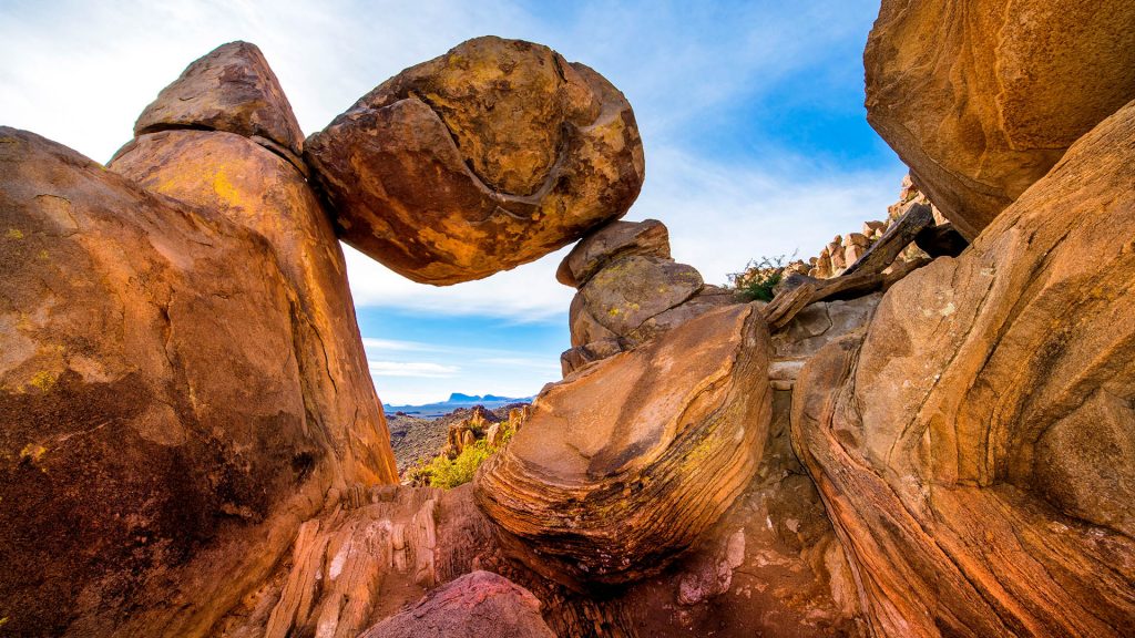 Balanced Rock in the Grapevine Hills, Big Bend National Park, Brewster County, Texas, USA
