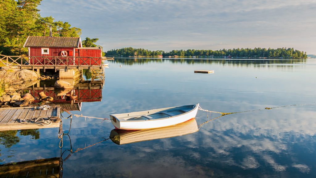Archipelago on the Baltic Sea coast near Stockholm in Sweden