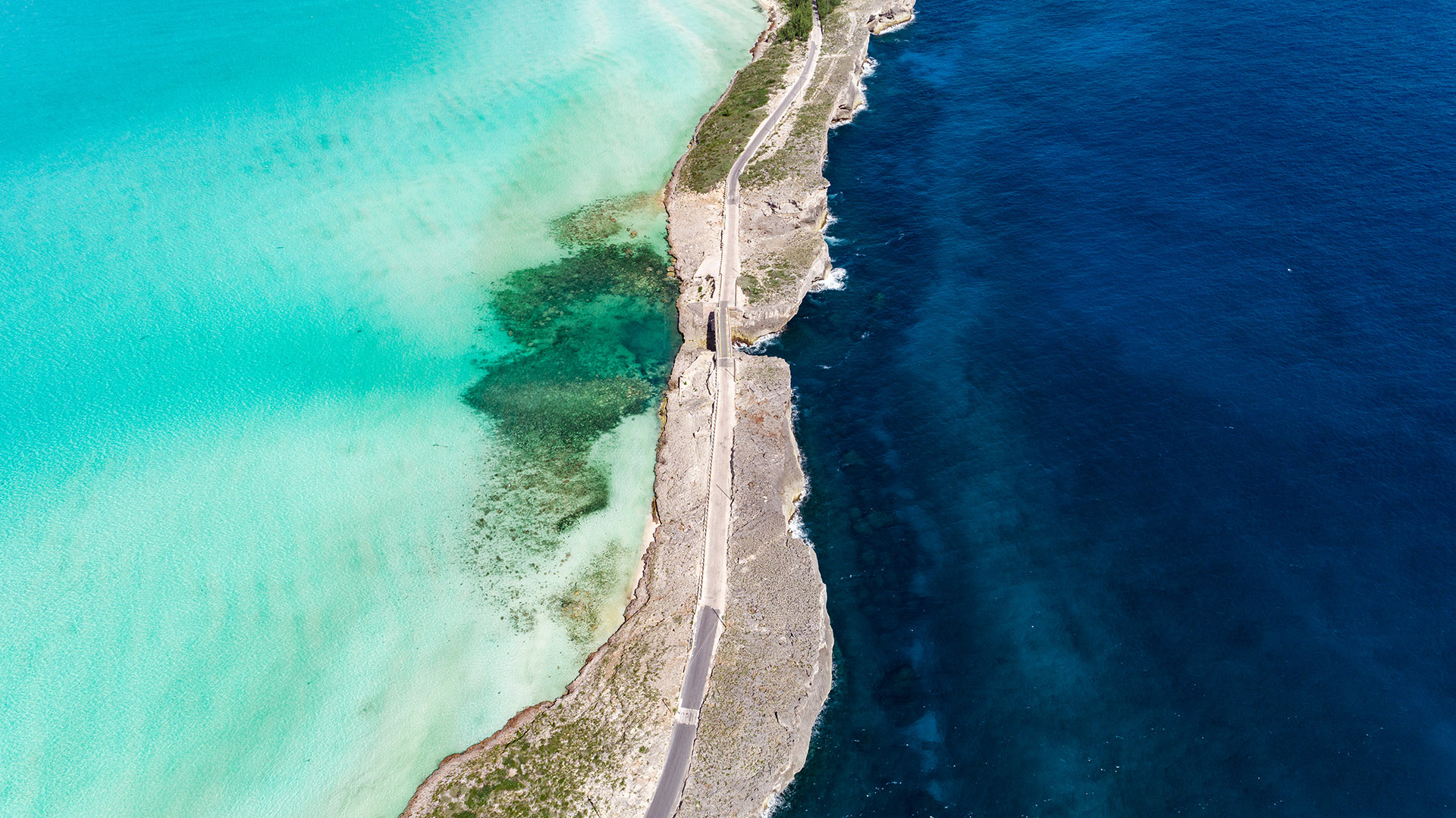 Aerial View Of Glass Window Bridge North Eleuthera Bahamas Windows 