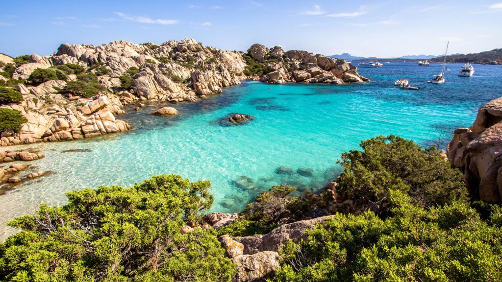 Beach of Cala Coticcio on Caprera island, Sardinia, Italy