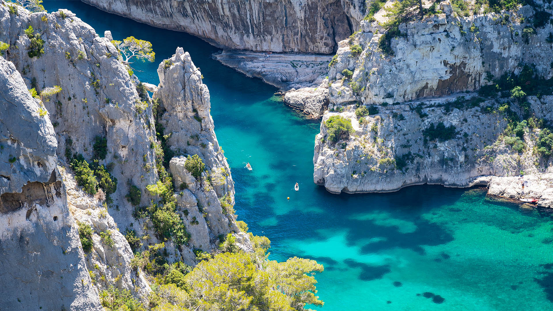 Aerial View At Calanque D En Vau Calanques National Park Cassis 
