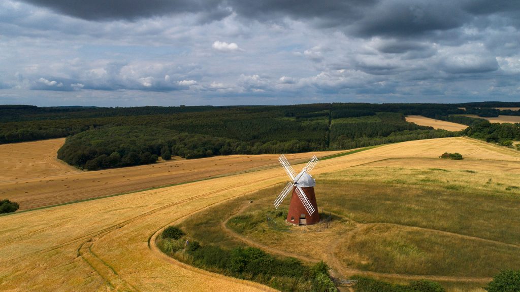 Windmill at Halnaker Hill, Chichester, Sussex, England, UK