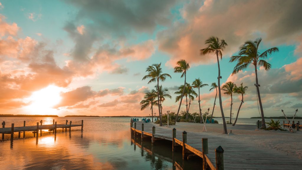 Scenic sunset shot in the Florida Keys, Florida, USA
