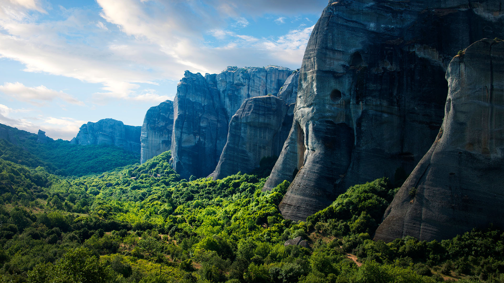 Rock Formations In The Meteora Trikala Thessaly Greece Windows 
