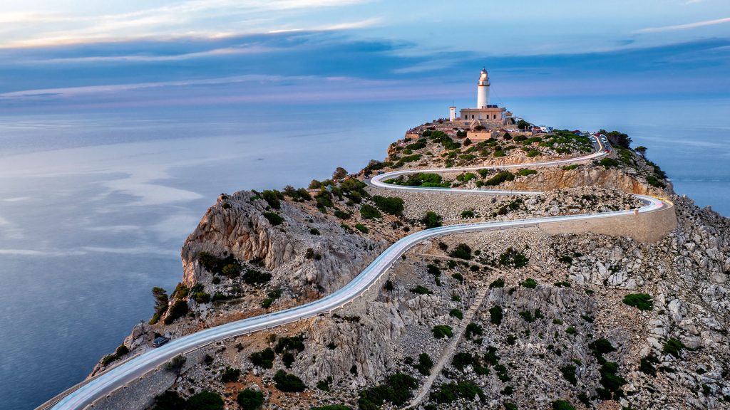 Access road to the Formentor lighthouse, Pollença, Majorca Island, Balearic Islands, Spain