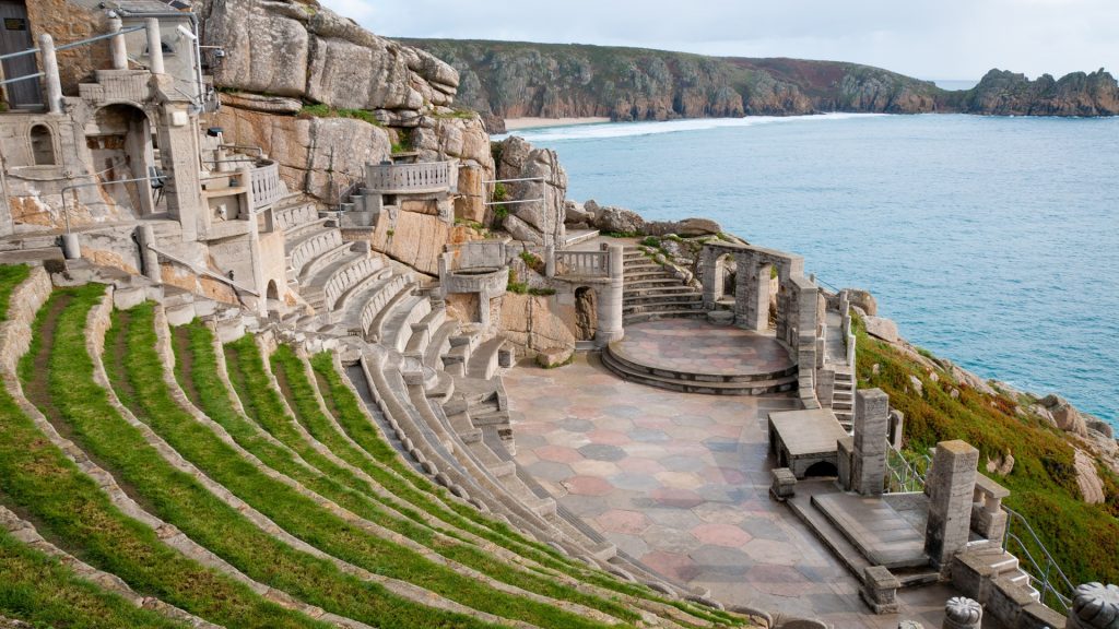 View from the Minack Theatre in Cornwall, England, UK