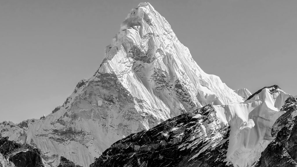 View of the mount Ama Dablam from Kala Patthar slope, Everest region, Nepal, Himalayas
