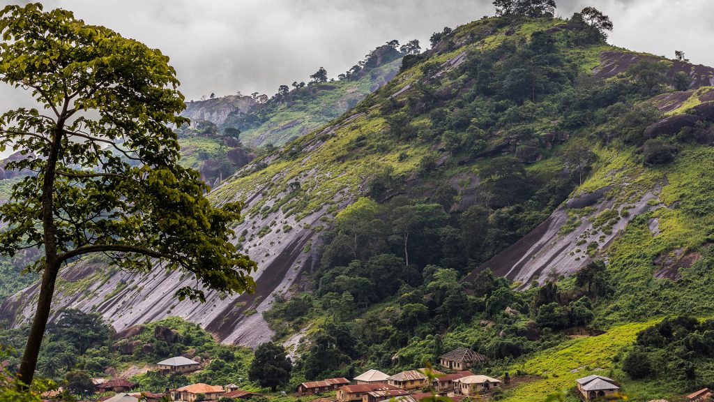 Massive rocks landscape, Idanre Hill or Oke Idanre in Ondo State of Nigeria