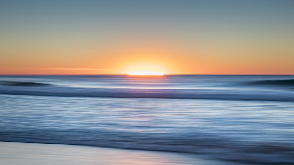 Blurred motion abstract image of the ocean at dawn, Australia