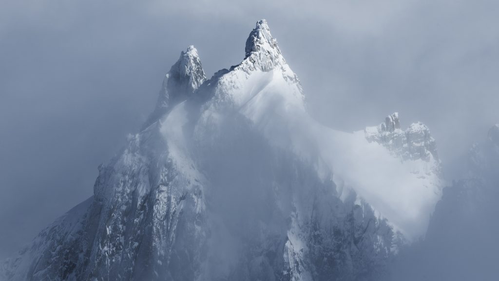 High alpine winter landscape, French Alps, Chamonix-Mont-Blanc, France