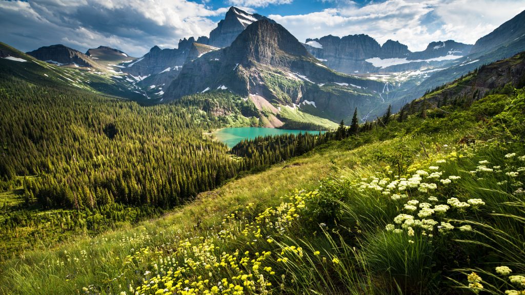 View at Grinnell Glacier Trail, Glacier National Park, Montana, USA