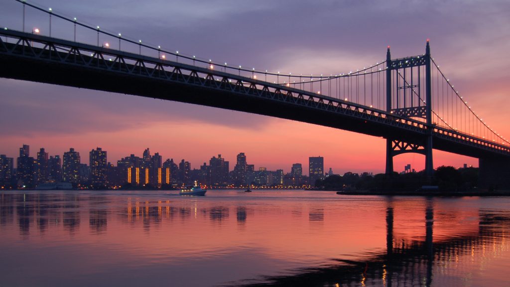 Robert F. Kennedy (Triborough) Bridge links Manhattan, Queens and Bronx, New York City, USA