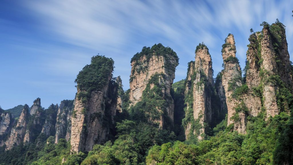 Karst pillars in Zhangjiajie National Forest Park, Hunan, China